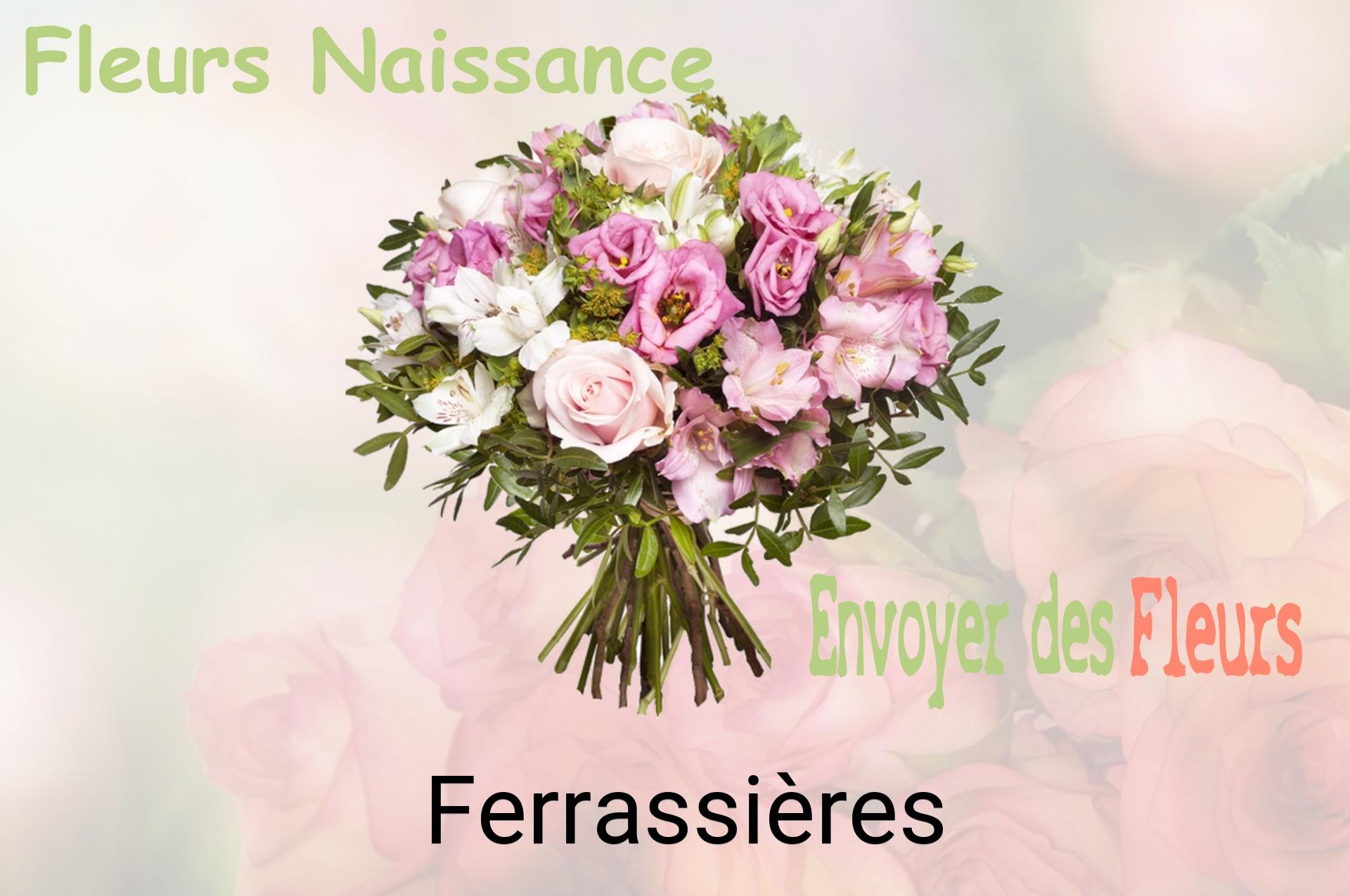 Bouquet de fleurs de naissance livré à Ferrassières